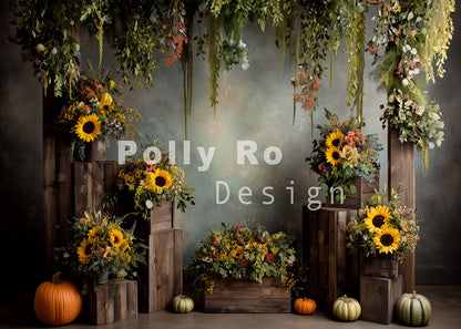 Toile de fond pour photographie de pailles et d'œufs de Pâques d'Avezano conçue par Polly Ro Design