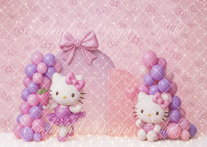 Avezano Hello Kitty Pink Balloon Backdrop Designed By Enchanted Design Studio