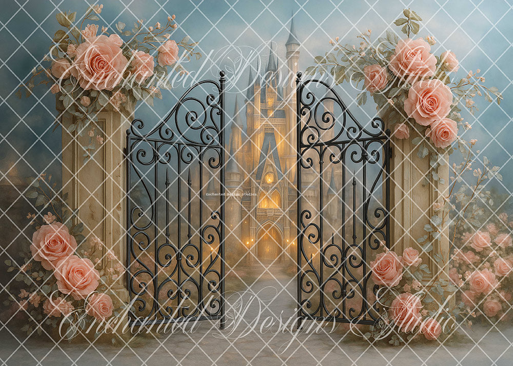 Avezano Castle Gate Rose Decor Backdrop Designed By Enchanted Design Studio