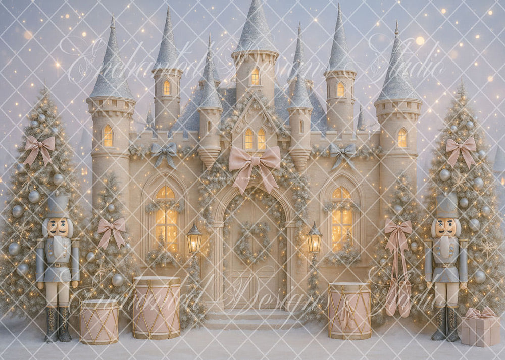 Avezano Snowy Castle Nutcracker Backdrop Designed By Enchanted Design Studio