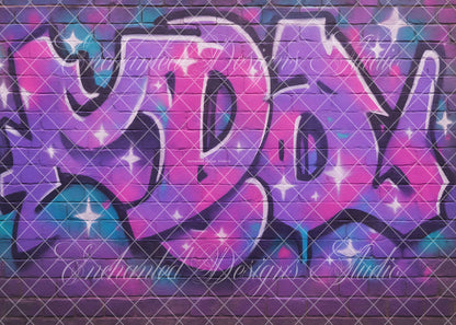 Avezano Wall Graffiti Backdrop Designed By Enchanted Design Studio