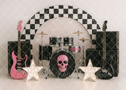 Avezano Theme of Guitar Instrument Backdrop Designed By Enchanted Design Studio