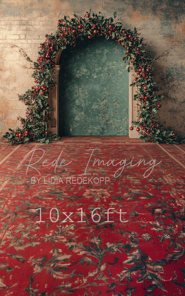 Avezano Berry Adorned Arch Vintage Photography Backdrop Designed By Lidia Redekopp