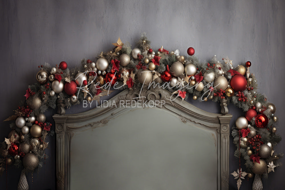 Avezano Decorated Headboard Christmas Photography Backdrop Designed By Lidia Redekopp