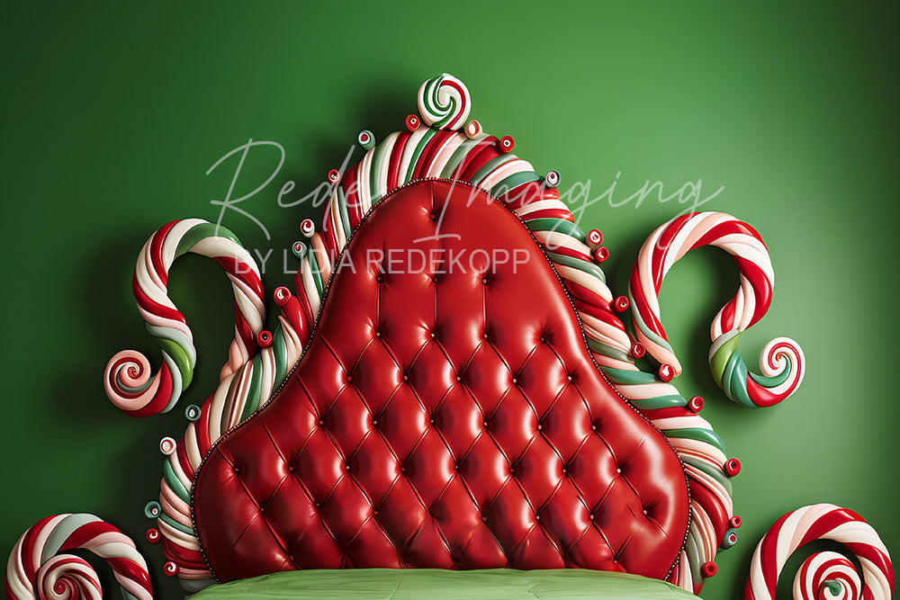 Avezano Candy Cane Red Headboard Christmas Photography Backdrop Designed By Lidia Redekopp