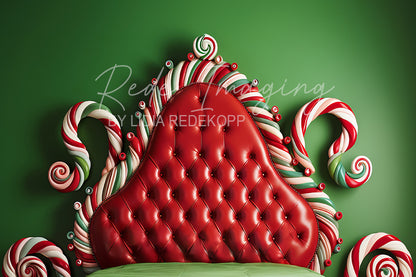 Avezano Candy Cane Red Headboard Christmas Photography Backdrop Designed By Lidia Redekopp