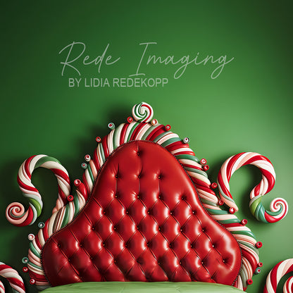 Avezano Candy Cane Red Headboard Christmas Photography Backdrop Designed By Lidia Redekopp