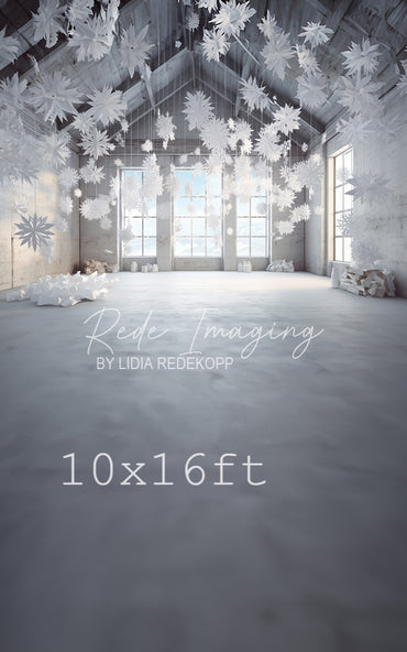 Avezano Bright Snowflake Hanging Photography Backdrop Designed By Lidia Redekop