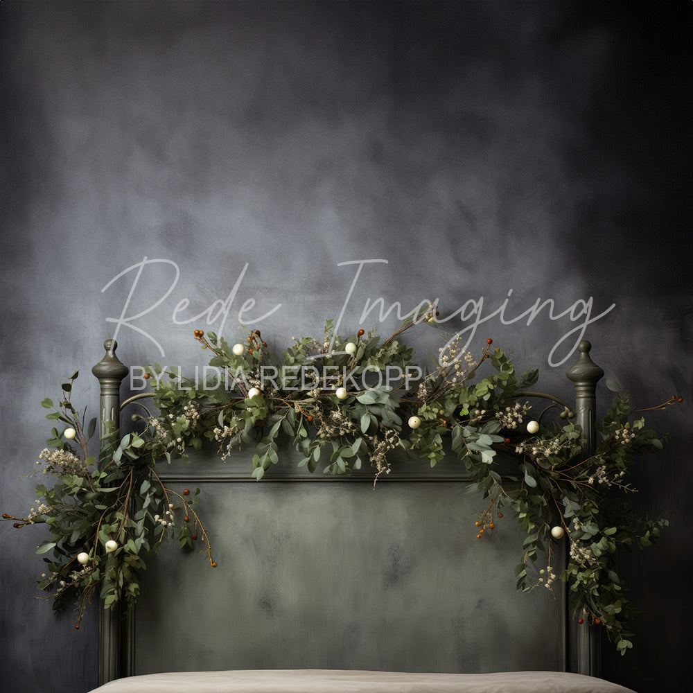 Avezano Greenery Decorated Headboard Photography Backdrop Designed By Lidia Redekopp