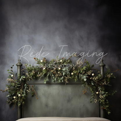 Avezano Greenery Decorated Headboard Photography Backdrop Designed By Lidia Redekopp