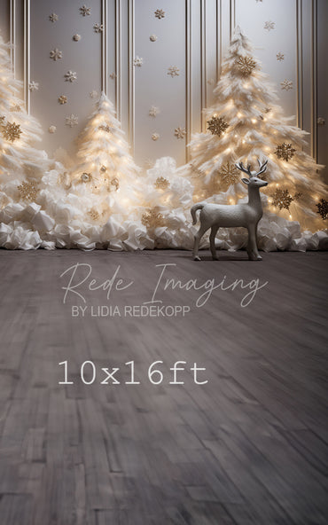 Avezano White Christmas Tree Photography Backdrop Designed By Lidia Redekop