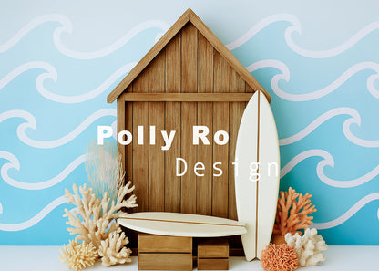 Toile de fond pour photographie de pailles et d'œufs de Pâques d'Avezano conçue par Polly Ro Design