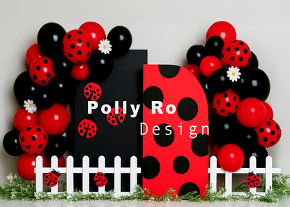 Avezano Ladybug Themed Photography Cakesmash Backdrop Designed By Polly Ro Design