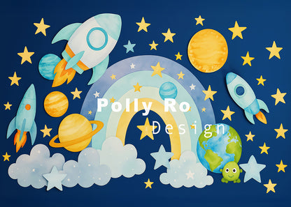 Toile de fond pour photographie de pailles et d'œufs de Pâques d'Avezano conçue par Polly Ro Design