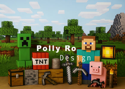 Avezano Minecraft World Theme Backdrop Designed By Polly Ro Design