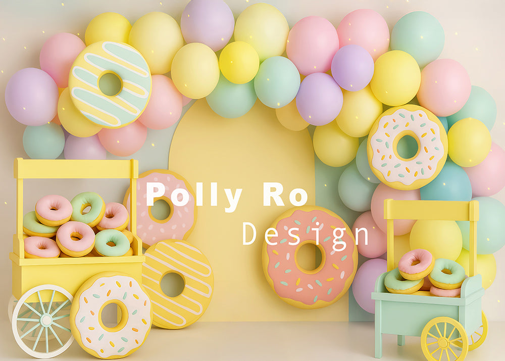 Avezano Donut Themed Backdrop Designed By Polly Ro Design