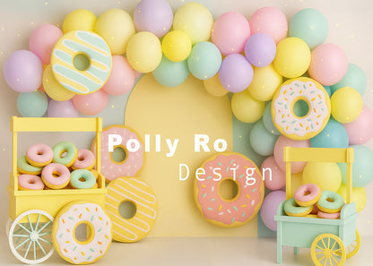 Avezano Donut Themed Backdrop Designed By Polly Ro Design