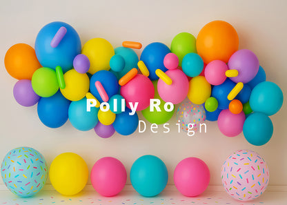 Avezano Colorful Balloon Themed Backdrop Designed By Polly Ro Design