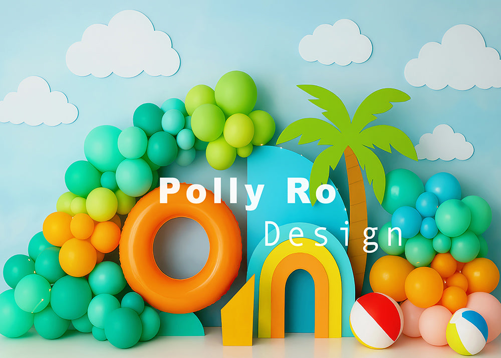 Avezano Beach Themed Backdrop Designed By Polly Ro Design