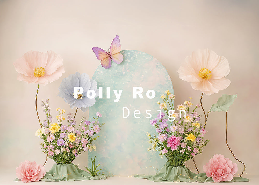 Avezano Butterfly and Floral Themed Backdrop Designed By Polly Ro Design