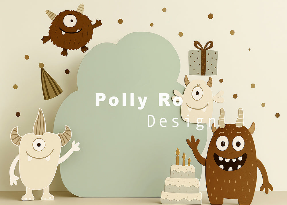 Avezano Monster Theme Backdrop Designed By Polly Ro Design