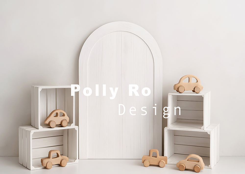 Avezano Wooden Car and Arch Backdrop Designed By Polly Ro Design