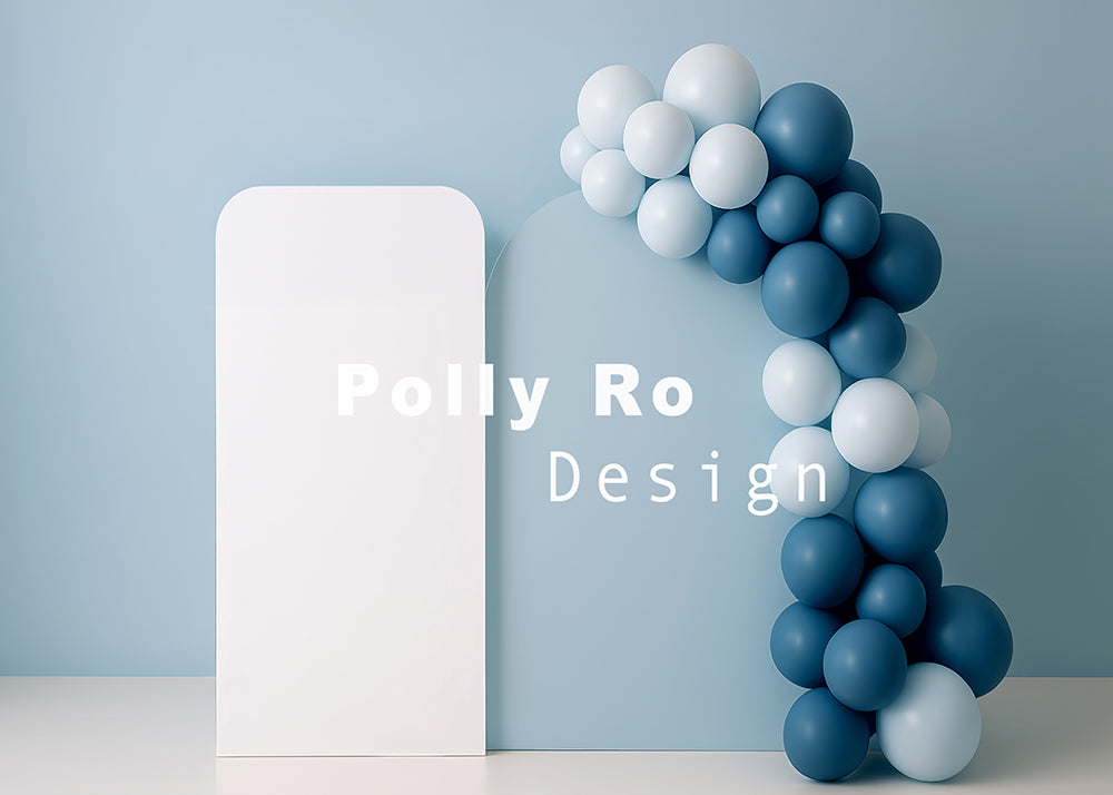 Avezano Blue Balloon Arch Backdrop Designed By Polly Ro Design