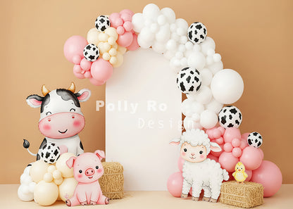 Avezano Farm Animal Balloon Backdrop Designed By Polly Ro Design