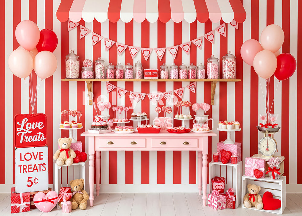 Avezano Valentine's Day Candy Bar Backdrop Designed By Polly Ro Design