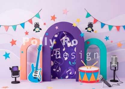 Avezano Music Theme Backdrop Designed By Polly Ro Design