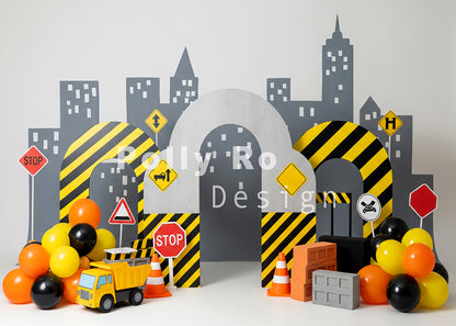 Avezano Construction City Theme Backdrop Designed By Polly Ro Design