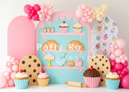Avezano Bakery Cupcake Theme Backdrop Designed By Polly Ro Design