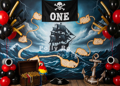 Avezano Pirate Ship Treasure Theme Backdrop Designed By Polly Ro Design