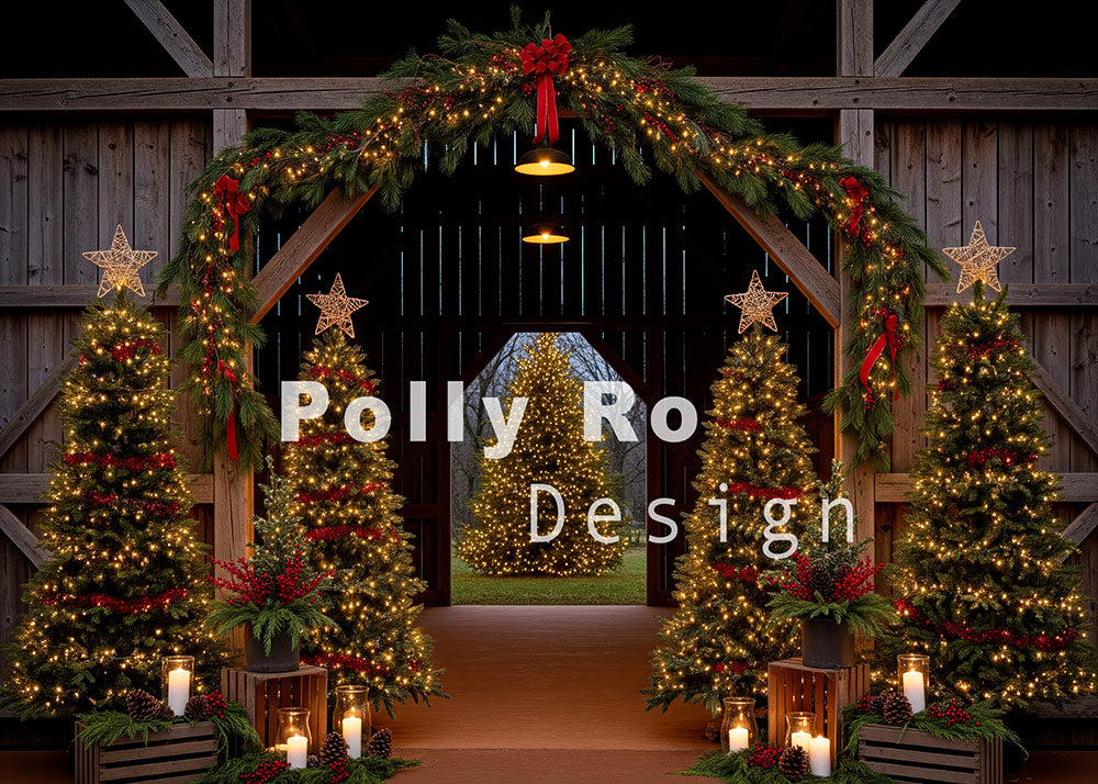 Avezano Barn Arch Christmas Tree Backdrop Designed By Polly Ro Design