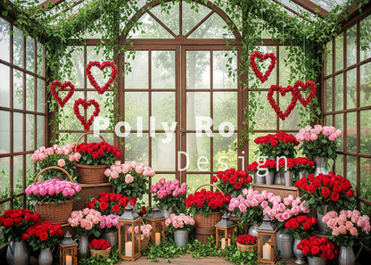 Avezano Greenhouse Rose Heart Backdrop Designed By Polly Ro Design