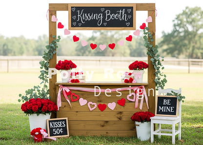 Avezano Valentine's Kissing Booth Backdrop Designed By Polly Ro Design