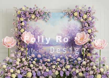 Toile de fond pour photographie de pailles et d'œufs de Pâques d'Avezano conçue par Polly Ro Design