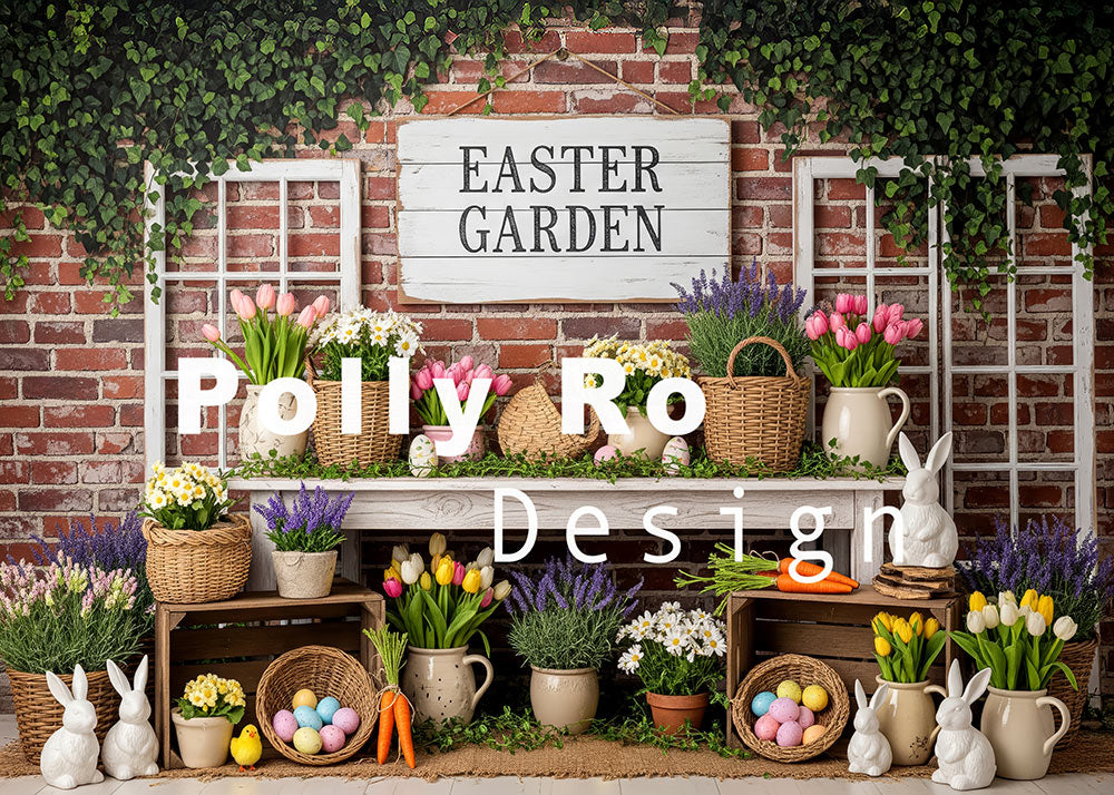 Toile de fond pour photographie de pailles et d'œufs de Pâques d'Avezano conçue par Polly Ro Design