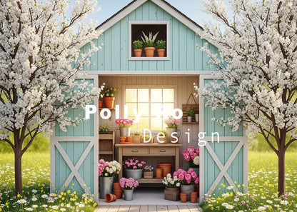 Toile de fond pour photographie de pailles et d'œufs de Pâques d'Avezano conçue par Polly Ro Design