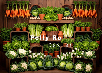 Avezano Vegetable Garden Rustic Photography Backdrop Designed By Polly Ro Design