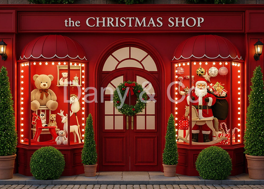 Avezano Red Christmas Shop Window Backdrop Designed By Danyelle Pinnington