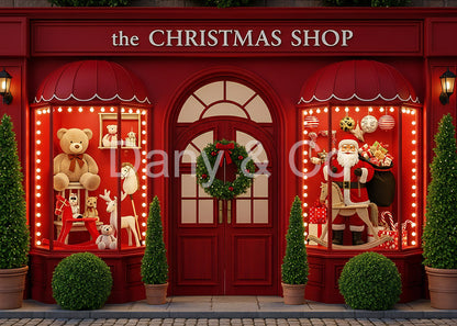Avezano Red Christmas Shop Window Backdrop Designed By Danyelle Pinnington