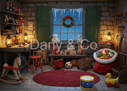 Avezano Stone Room Vintage Toy Christmas Backdrop Designed By Danyelle Pinnington