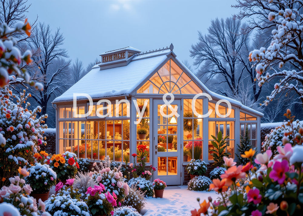 Avezano Snowy Greenhouse Floral Backdrop Designed By Danyelle Pinnington