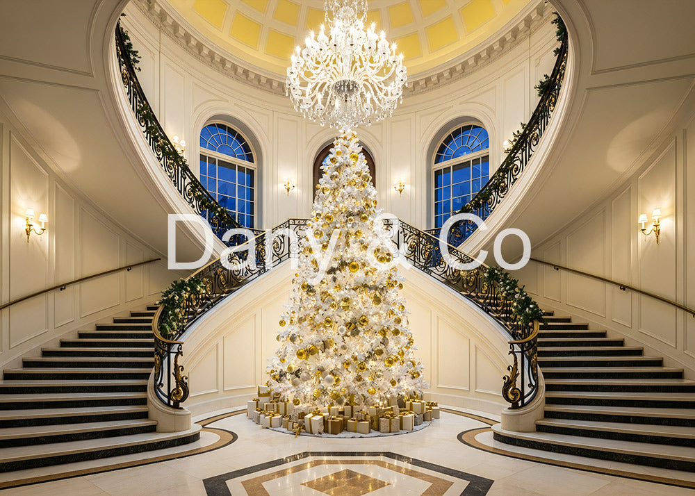 Avezano Grand Staircase Gold Christmas Tree Backdrop Designed By Danyelle Pinnington