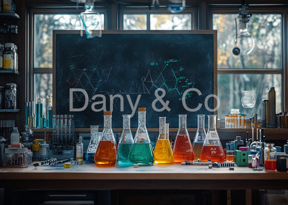 Avezano Science Lab Beaker Chalkboard Backdrop Designed By Danyelle Pinnington