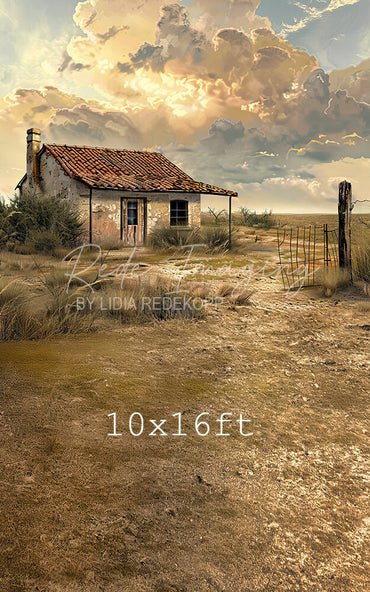 Avezano Desert Cottage Vintage Landscape Photography Backdrop Designed By Lidia Redekopp