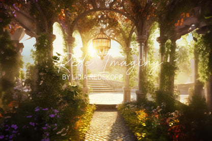 Avezano Vine-Covered Garden Archway Photography Backdrop Designed By Lidia Redekopp