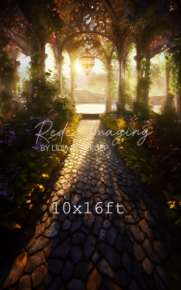 Avezano Vine-Covered Garden Archway Photography Backdrop Designed By Lidia Redekopp