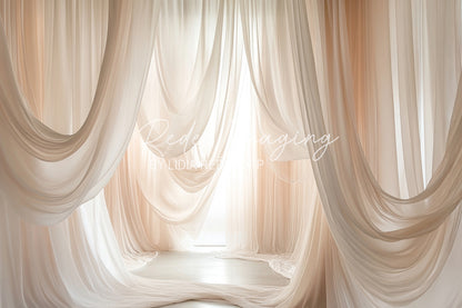 Avezano Beige Sheer Curtain Bright Studio Photography Backdrop Designed By Lidia Redekopp